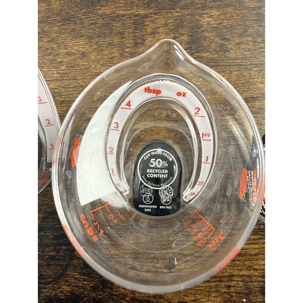 OXO Good Grips Angled Measuring Cups Set 1 Cup + Mini Cups BPA Free Kitchen - Picture 4 of 9